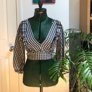 Gingham crop top